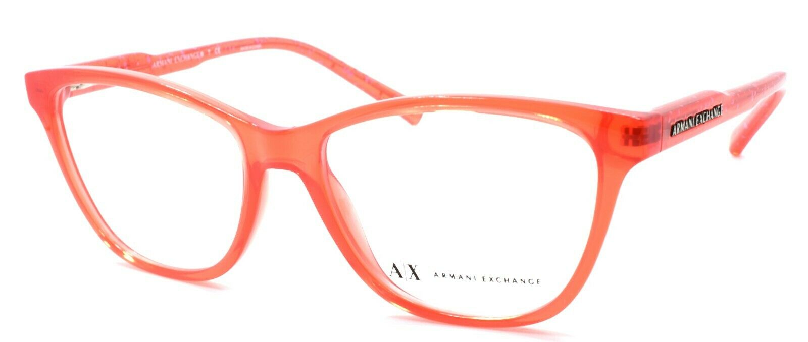 1-Armani Exchange AX3044 8223 Women's Eyeglasses Frames Cat Eye 53-16-140 Opal Red-8053672749519-IKSpecs