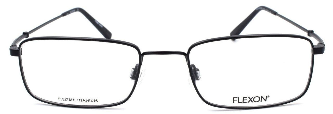 2-Flexon H6031 001 Men's Eyeglasses Frames 51-19-145 Black Flexible Titanium-883900206082-IKSpecs