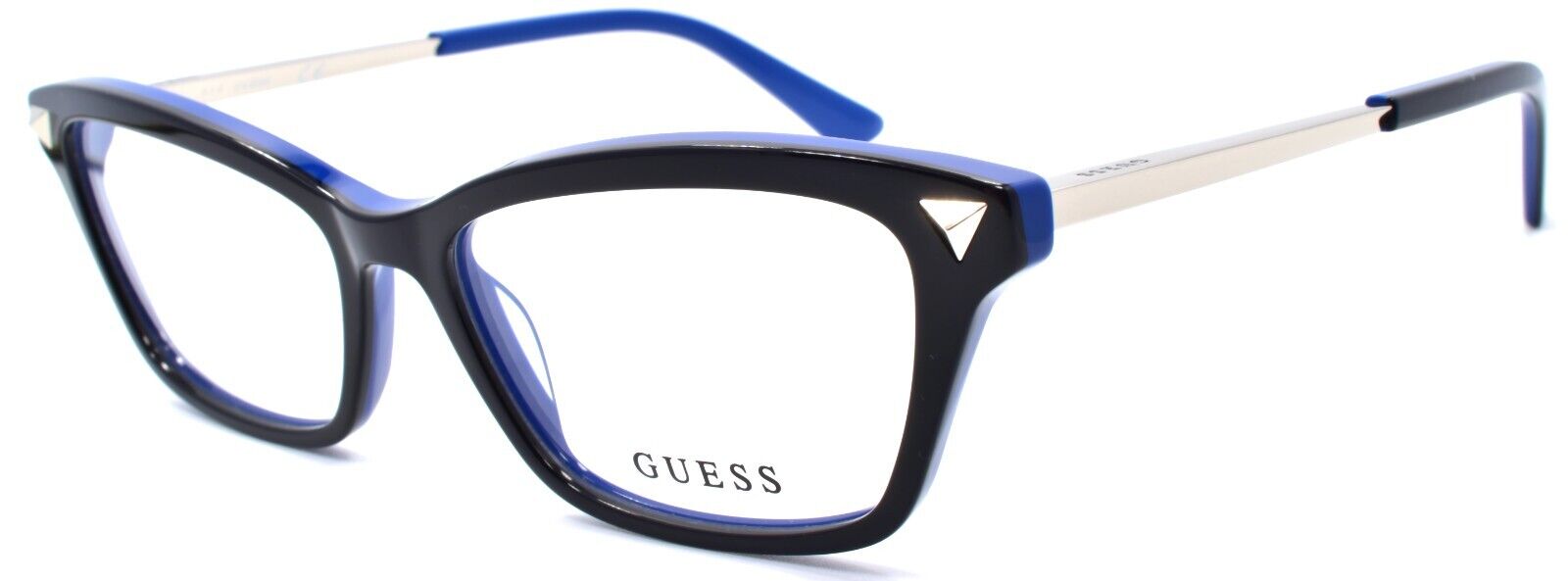 1-GUESS GU2797 005 Women's Eyeglasses Frames Cat Eye 52-15-140 Black / Blue-889214156495-IKSpecs