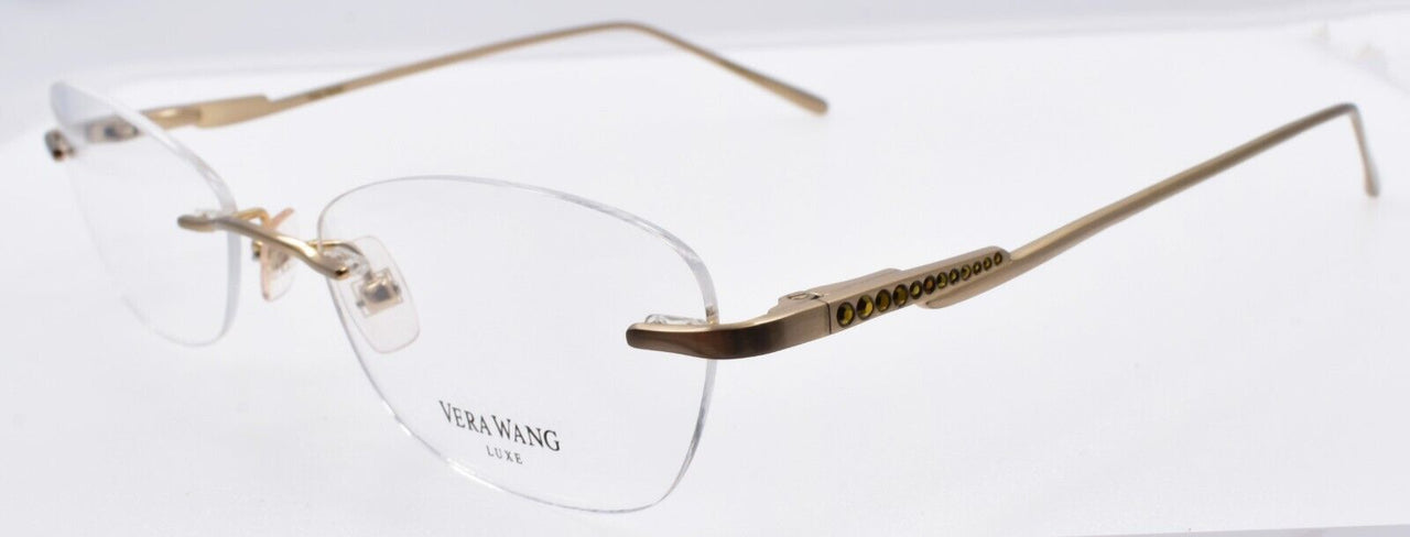 Vera Wang Nebulosa YG Women's Eyeglasses Rimless 51-18-135 Gold w/ Crystals