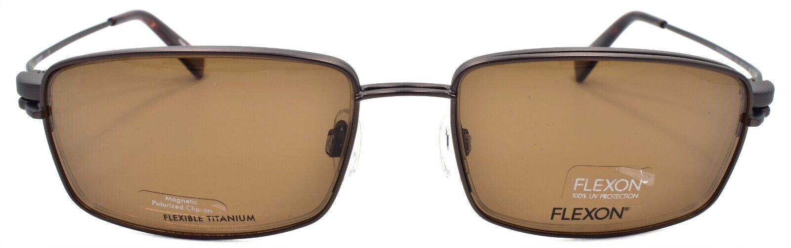 3-Flexon FLX 908 MAG 033 Men's Eyeglasses Gunmetal 55-18-145 + Clip On Sunglasses-883900204149-IKSpecs