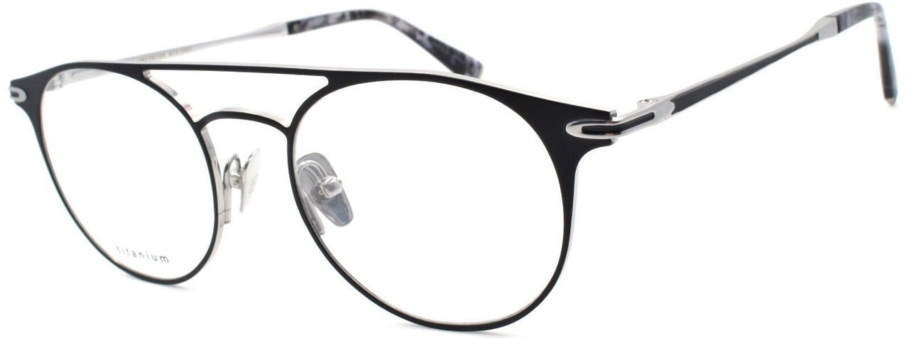 1-John Varvatos V169 Men's Eyeglasses Aviator Titanium 49-18-145 Black / Silver-751286317459-IKSpecs