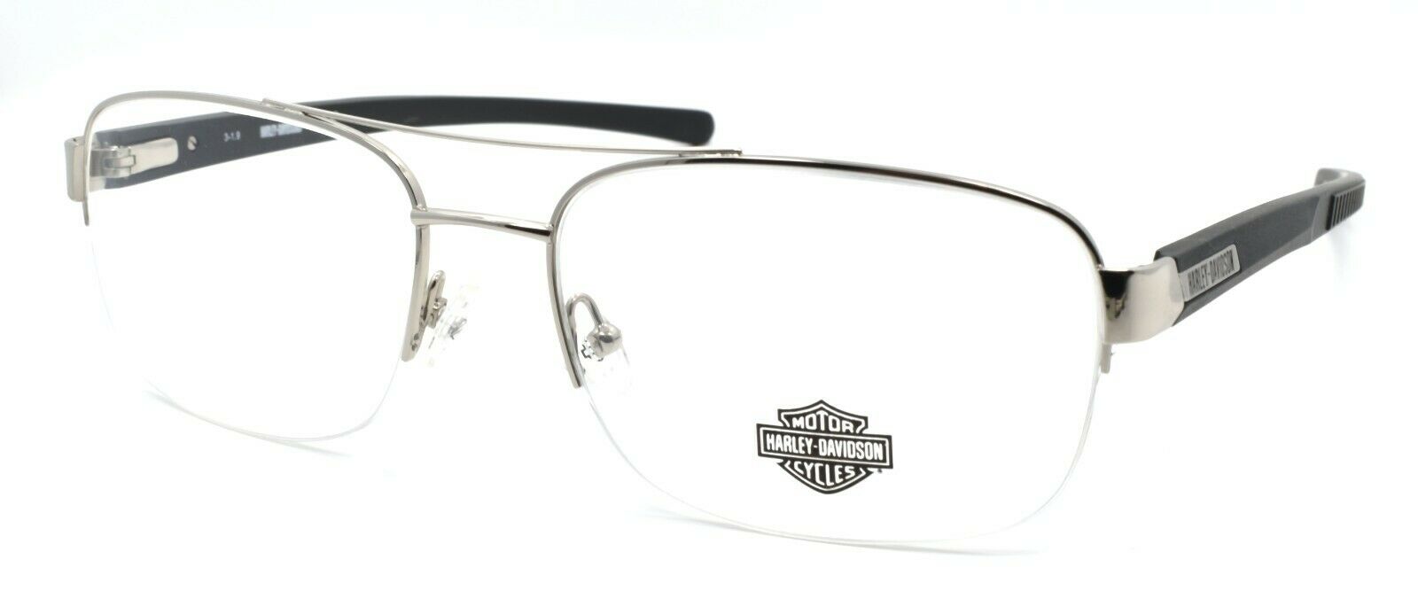 1-Harley Davidson HD0791 006 Men's Half-rim Eyeglasses LARGE 60-18-150 Nickeltin-889214047663-IKSpecs