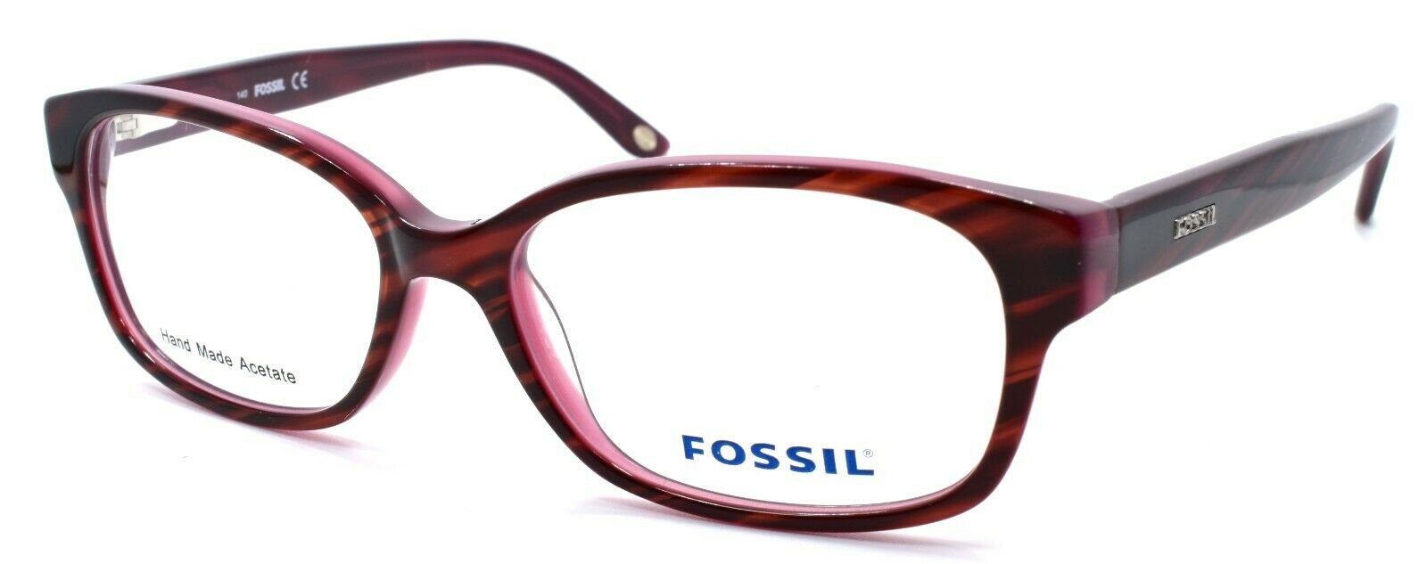 1-Fossil Tarik 0JAM Women's Eyeglasses Frames 53-16-140 Dark Horn Violet-716737373019-IKSpecs