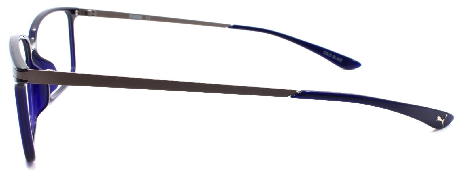 3-PUMA PU0114O 007 Eyeglasses Frames 57-14-145 Blue / Silver-889652063621-IKSpecs