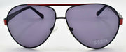2-GUESS GU6969 01A Men's Sunglasses Aviator 61-11-145 Black & Red / Smoke-889214118400-IKSpecs