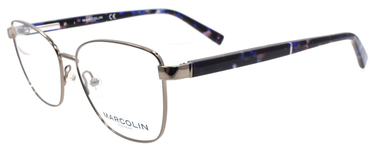 Marcolin MA5031 008 Women's Eyeglasses Frames 52-15-140 Shiny Gunmetal