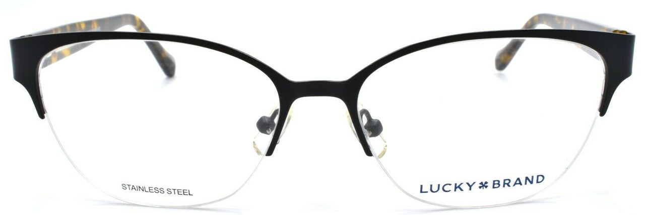 2-LUCKY BRAND D104 Women's Eyeglasses Frames Half-rim 54-16-140 Black-751286289909-IKSpecs