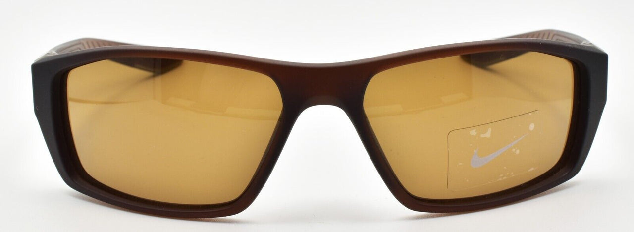 Nike Brazen Shadow Sunglasses Wraparound Matte Brown / Dark Brown Italy