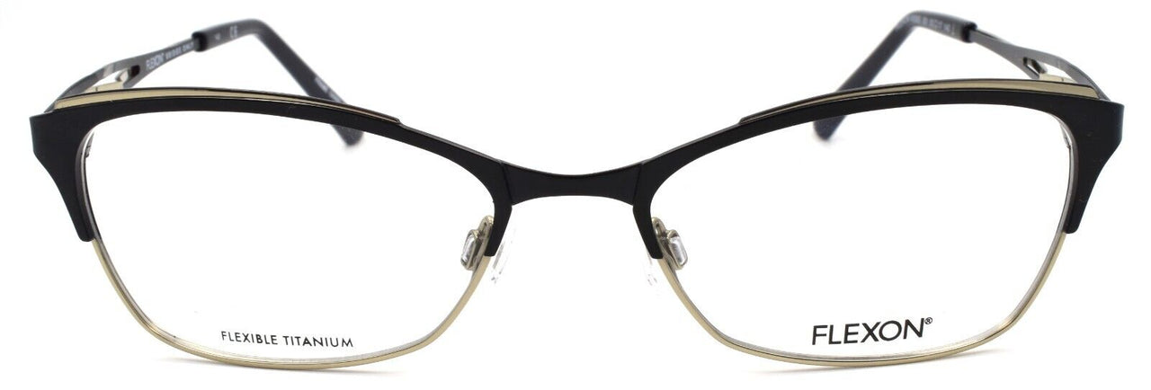 Flexon W3000 001 Women's Eyeglasses Frames Black 53-17-135 Titanium Bridge