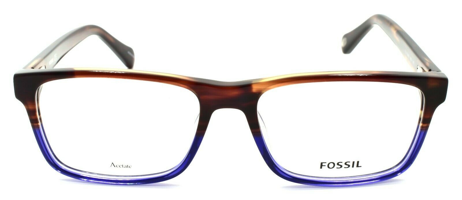 2-Fossil FOS 7084/G 09Q Men's Eyeglasses Frames 54-17-145 Brown / Blue-716736276519-IKSpecs