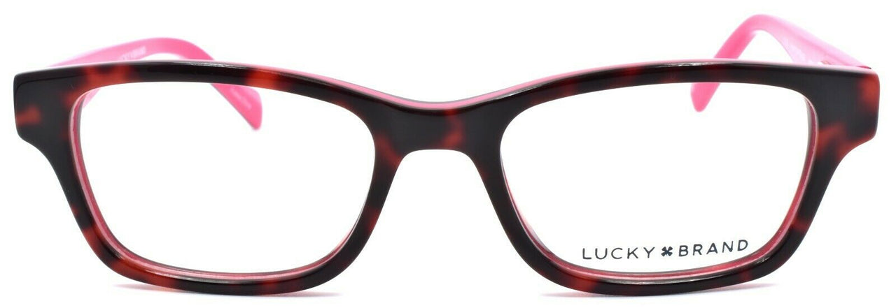 2-LUCKY BRAND D705 Kids Eyeglasses Frames 46-16-125 Pink Tortoise-751286295658-IKSpecs