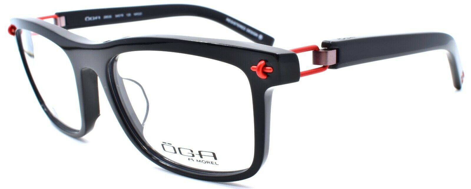 1-OGA by Morel 2953S NR020 Men's Eyeglasses Frames Asian Fit 54-18-125 Black-3604770890228-IKSpecs