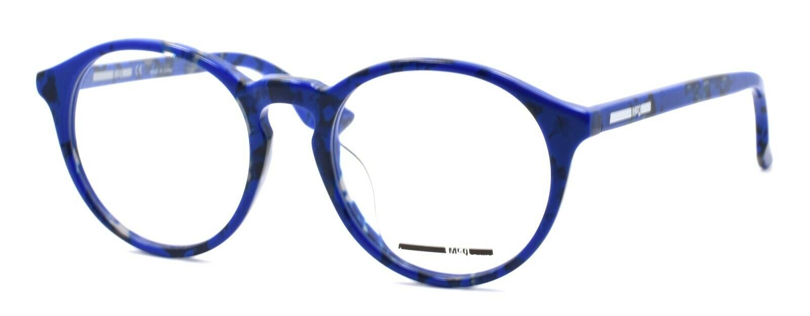 1-McQ Alexander McQueen MQ0039OA 004 Unisex Eyeglasses Frames Round 50-19-150 Blue-889652032566-IKSpecs