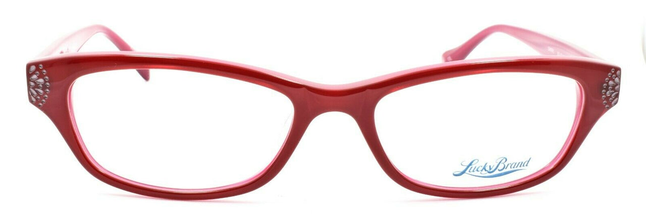 2-LUCKY BRAND Swirl Women's Eyeglasses Frames 53-17-135 Red + CASE-751286267891-IKSpecs