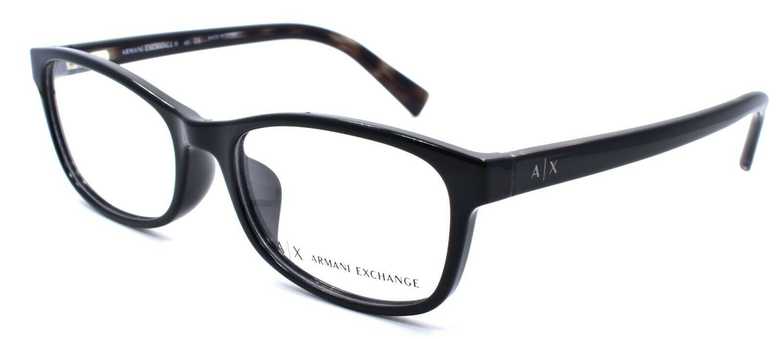 1-Armani Exchange AX3043F 8225 Women's Eyeglasses Frames 55-17-140 Shiny Black-8053672749922-IKSpecs