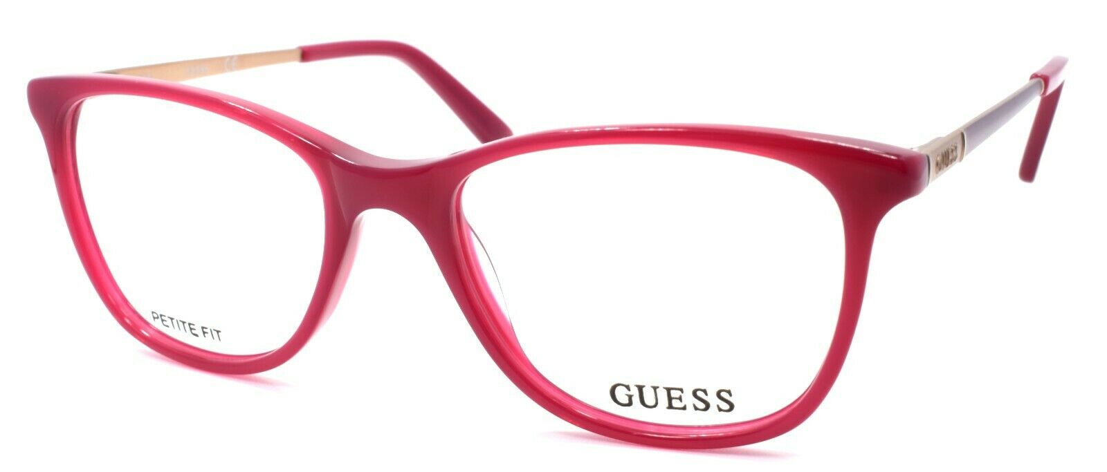 1-GUESS GU2566 075 Women's Eyeglasses Frames Petite 49-17-135 Shiny Fuchsia-664689791842-IKSpecs