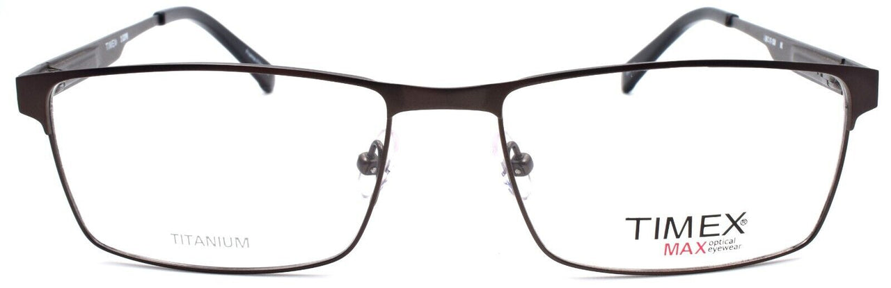 2-Timex 2:33 PM Men's Eyeglasses Titanium Large 56-17-150 Olive Dark Gunmetal-715317013833-IKSpecs