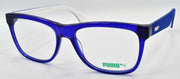 1-PUMA PU0044O 004 Unisex Eyeglasses Frames 54-17-140 Blue w/ Suede-889652015316-IKSpecs