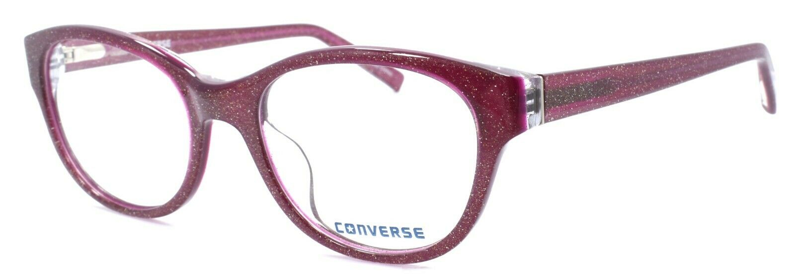 1-CONVERSE Q404 Women's Eyeglasses Frames 52-19-140 Burgundy w/ Glitter + CASE-751286304909-IKSpecs