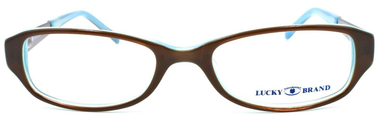 2-LUCKY BRAND Jade Kids Girls Eyeglasses Frames 46-16-125 Brown / Blue-751286136494-IKSpecs