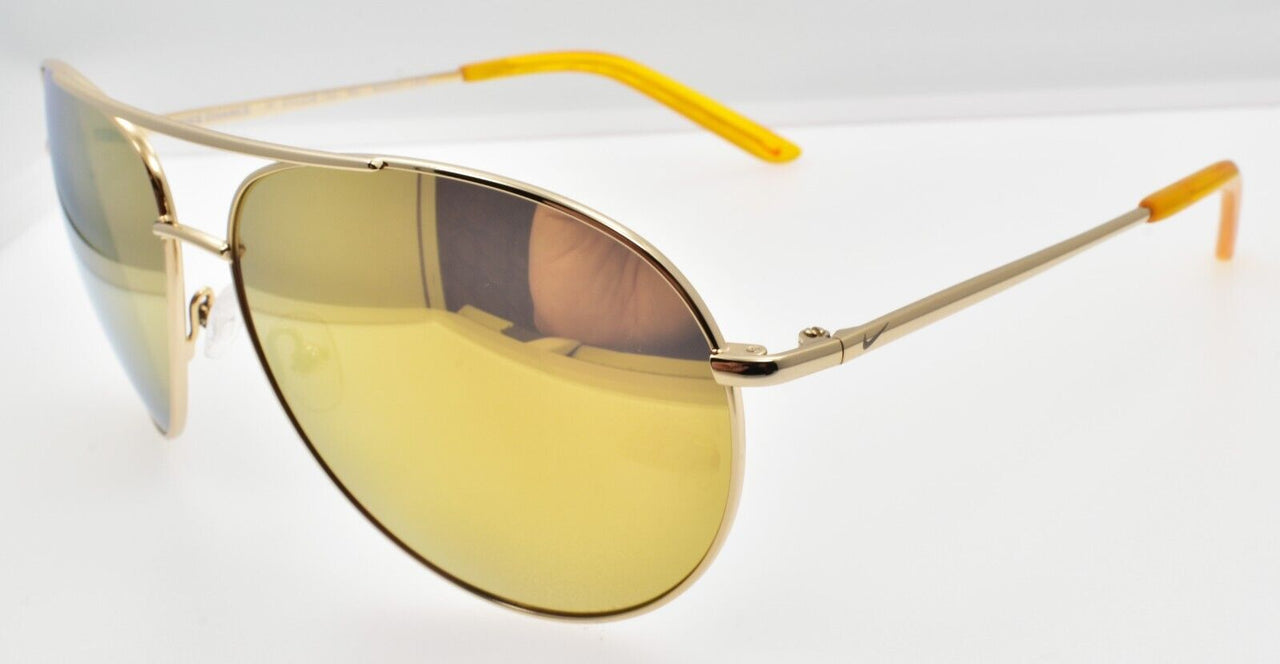 Nike Chance EV1218 751 Men's Sunglasses Aviator Gold Brown / Gold Mirror