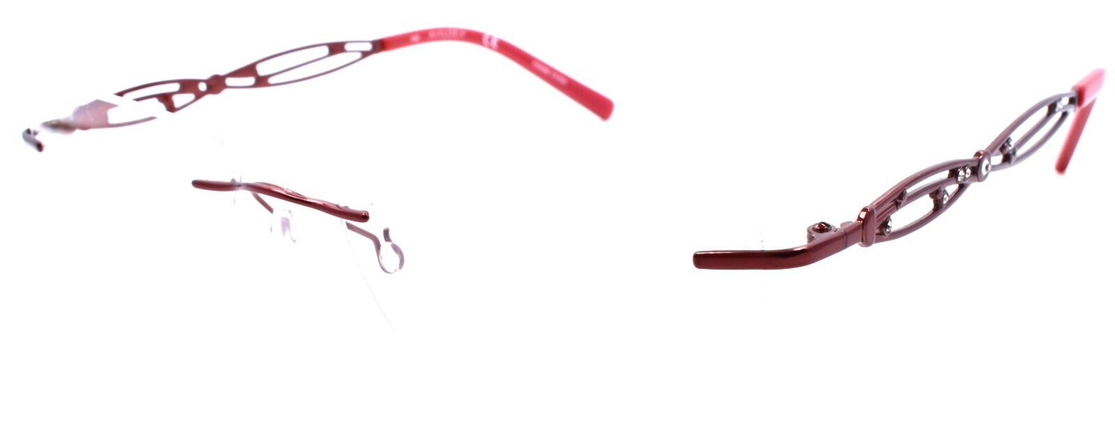 1-Airlock Enchantment 204 604 Eyeglasses Frames Burgundy 18-135 CHASSIS ONLY READ-886895381123-IKSpecs