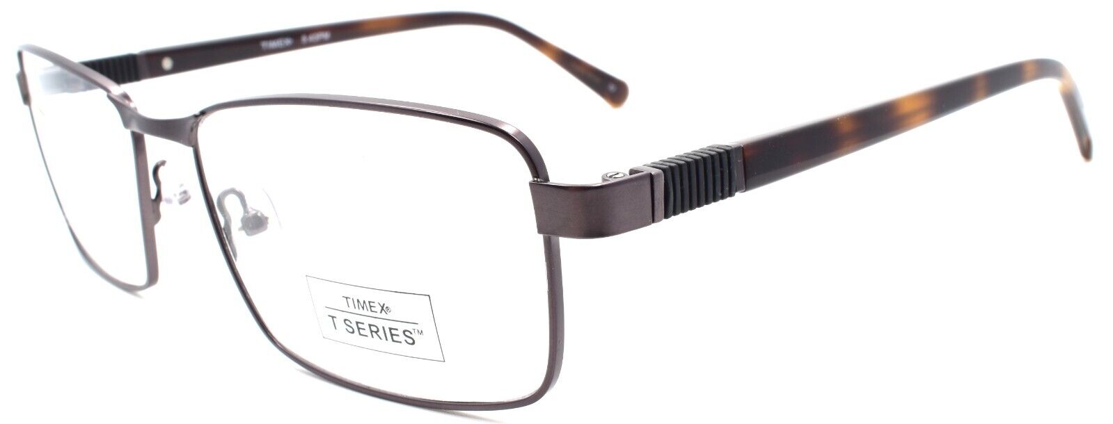 1-Timex 5:43 PM Men's Eyeglasses Frames Large 57-18-150 Gunmetal-715317184533-IKSpecs