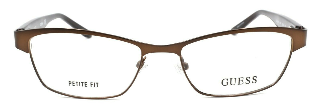 2-GUESS GU2420 049 Women's Eyeglasses Frames Petite 50-16-135 Brown + CASE-664689758524-IKSpecs