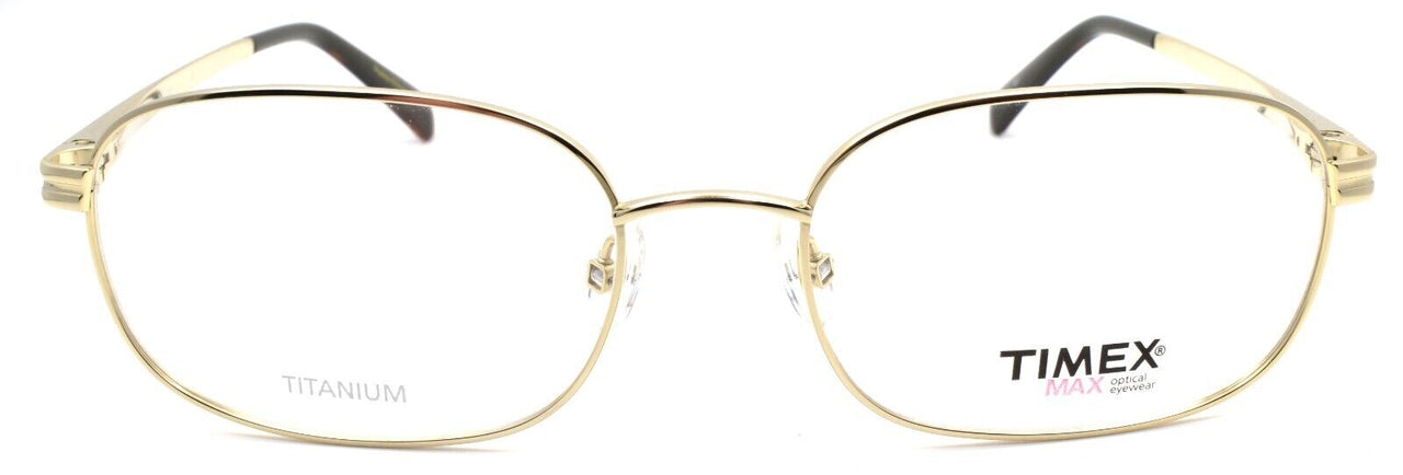 2-Timex 3:43 PM Men's Eyeglasses Frames Titanium 56-18-145 Gold-715317116954-IKSpecs