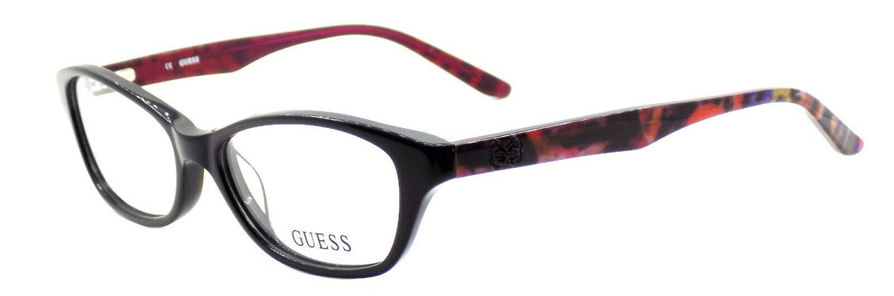 1-GUESS GU2417 BLK Women's Plastic Eyeglasses Frames 52-15-135 Black + CASE-715583960213-IKSpecs