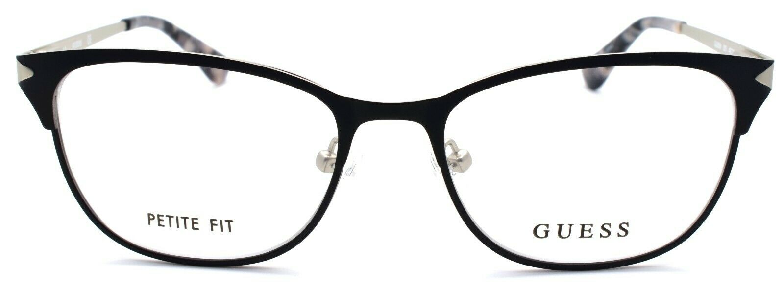 2-GUESS GU2638 005 Women's Eyeglasses Frames Petite 49-16-135 Matte Black / Nickel-664689919512-IKSpecs