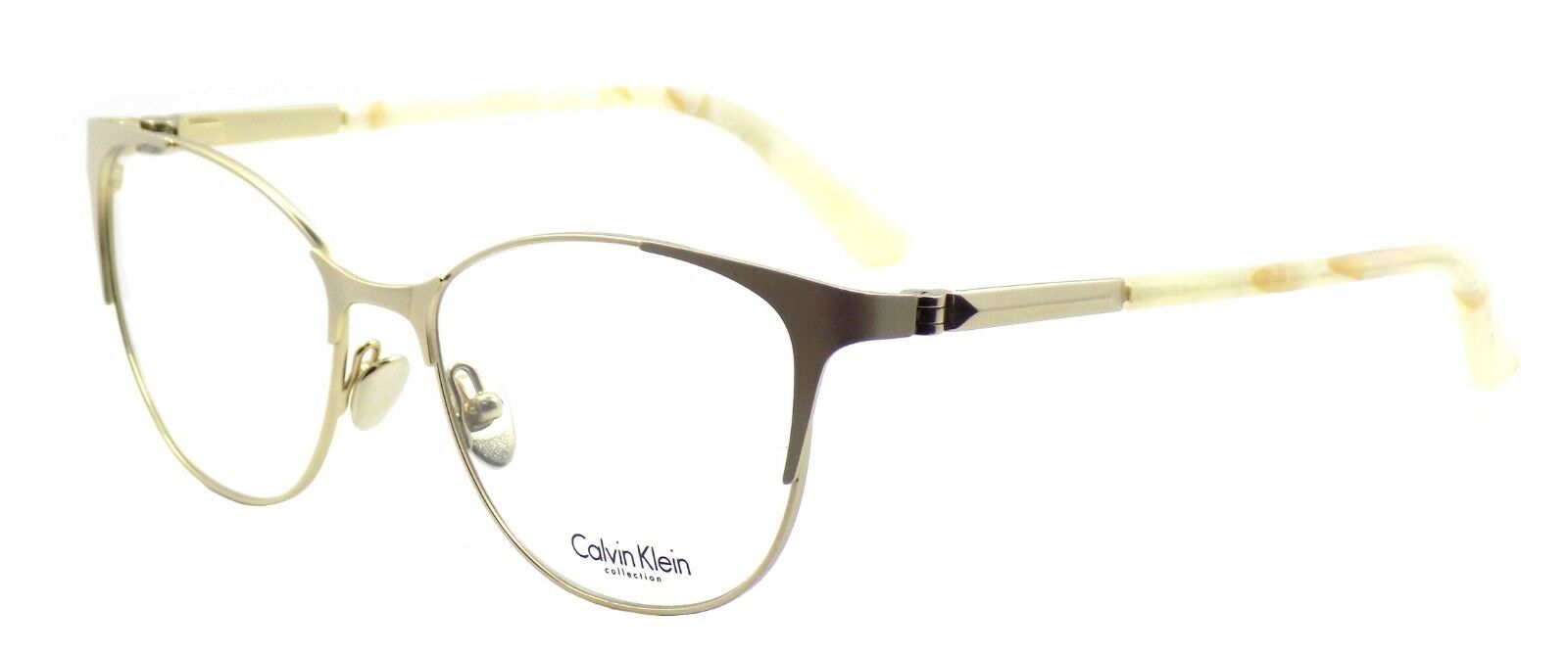 1-Calvin Klein CK8041 101 Women's Eyeglasses Frames Bone / Gold 53-16-135 + CASE-750779110683-IKSpecs