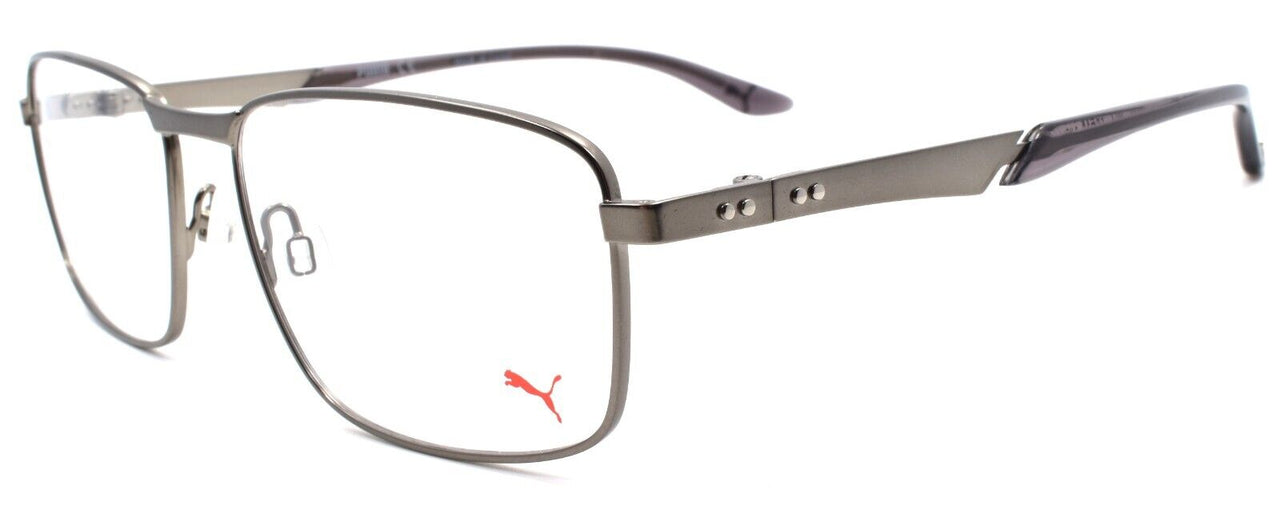 1-PUMA PU0093O 007 Men's Eyeglasses Frames 56-16-140 Ruthenium-889652061641-IKSpecs