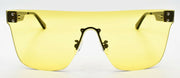 2-McQ Alexander McQueen MQ0131S 004 Unisex Sunglasses Shield Black / Yellow-889652146201-IKSpecs