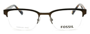 2-Fossil FOS 7005 09Q Men's Eyeglasses Frames Half-rim 52-20-150 Brown + CASE-762753985934-IKSpecs