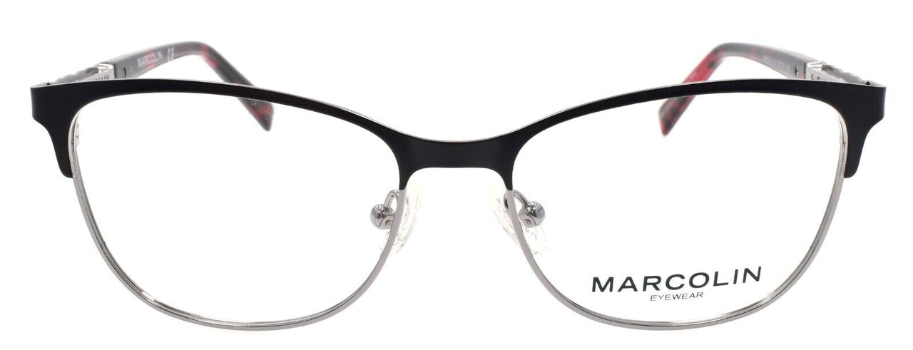 Marcolin MA5026 002 Women's Eyeglasses Frames Cat Eye 50-15-140 Matte Black