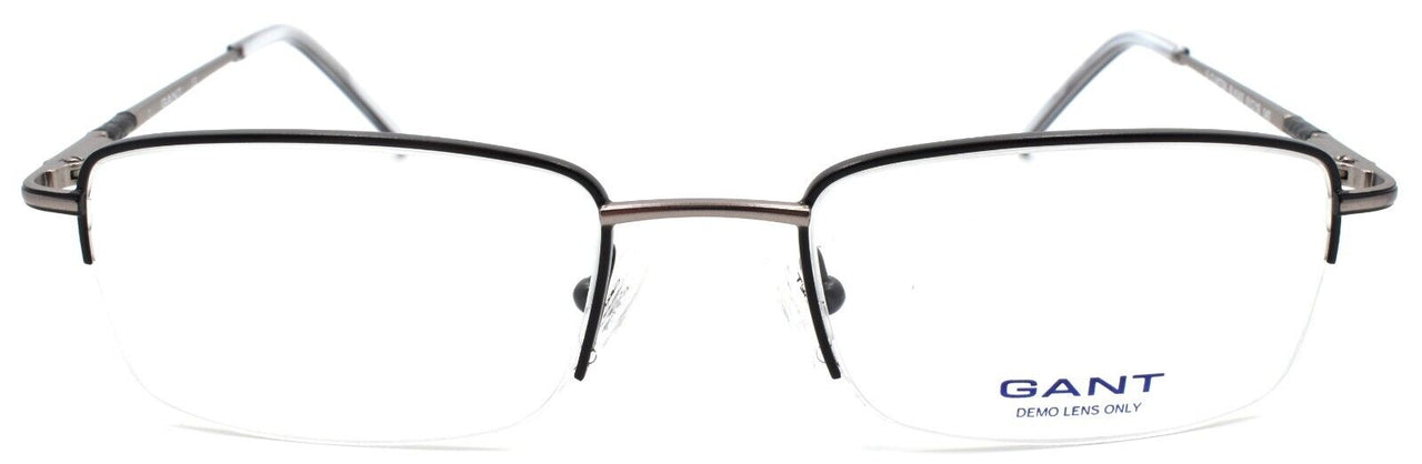 2-GANT G Clinton BLK/AS Men's Eyeglasses Frames Half-rim 51-19-140 Black / Silver-715583840751-IKSpecs