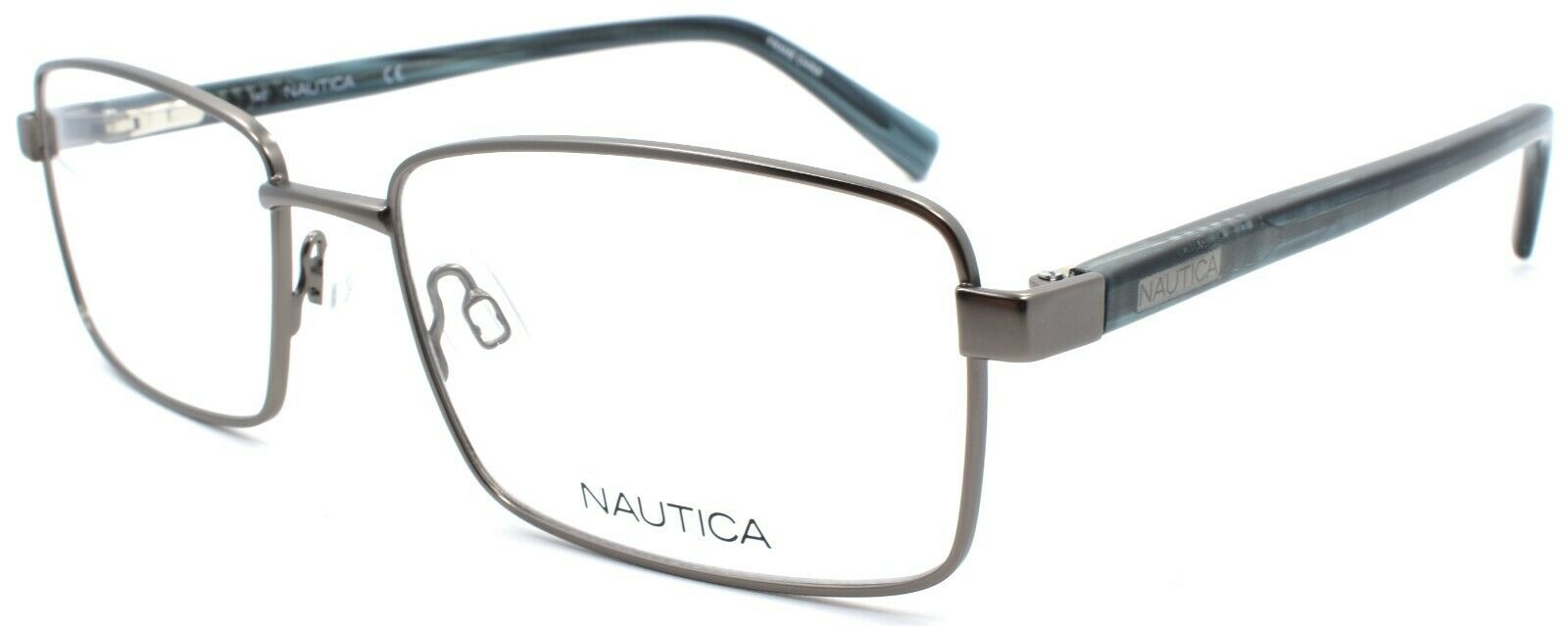 1-Nautica N7300 030 Men's Eyeglasses Frames 55-18-140 Satin Gunmetal-688940462982-IKSpecs