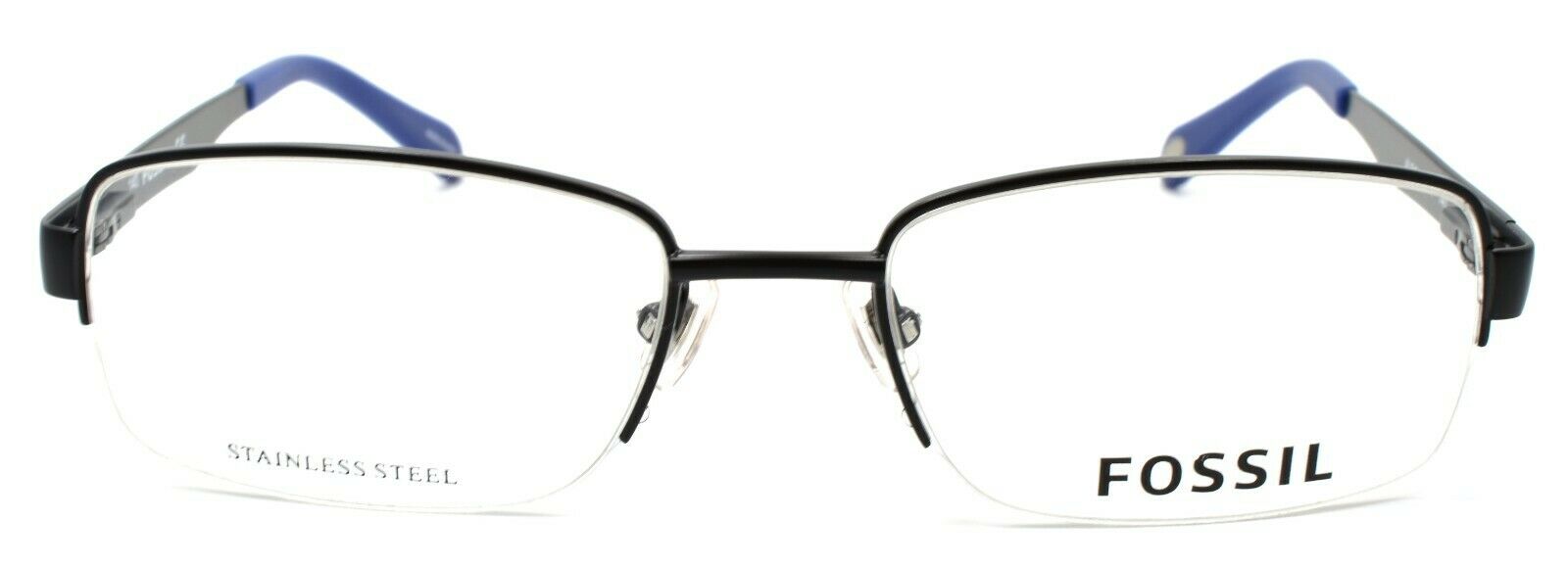 2-Fossil Aldo 0EV7 Men's Eyeglasses Frames Half-rim 52-18-140 Matte Black-716737461976-IKSpecs
