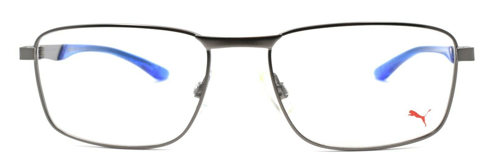 2-PUMA PU0093O 004 Men's Eyeglasses Frames 53-17-140 Ruthenium / Blue + CASE-889652061610-IKSpecs