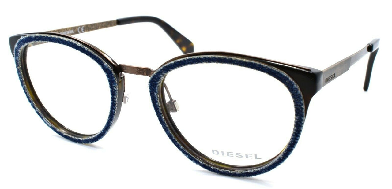 1-Diesel DL5154 052 Unisex Eyeglasses Frames 50-20-145 Blue Denim on Dark Havana-664689707737-IKSpecs