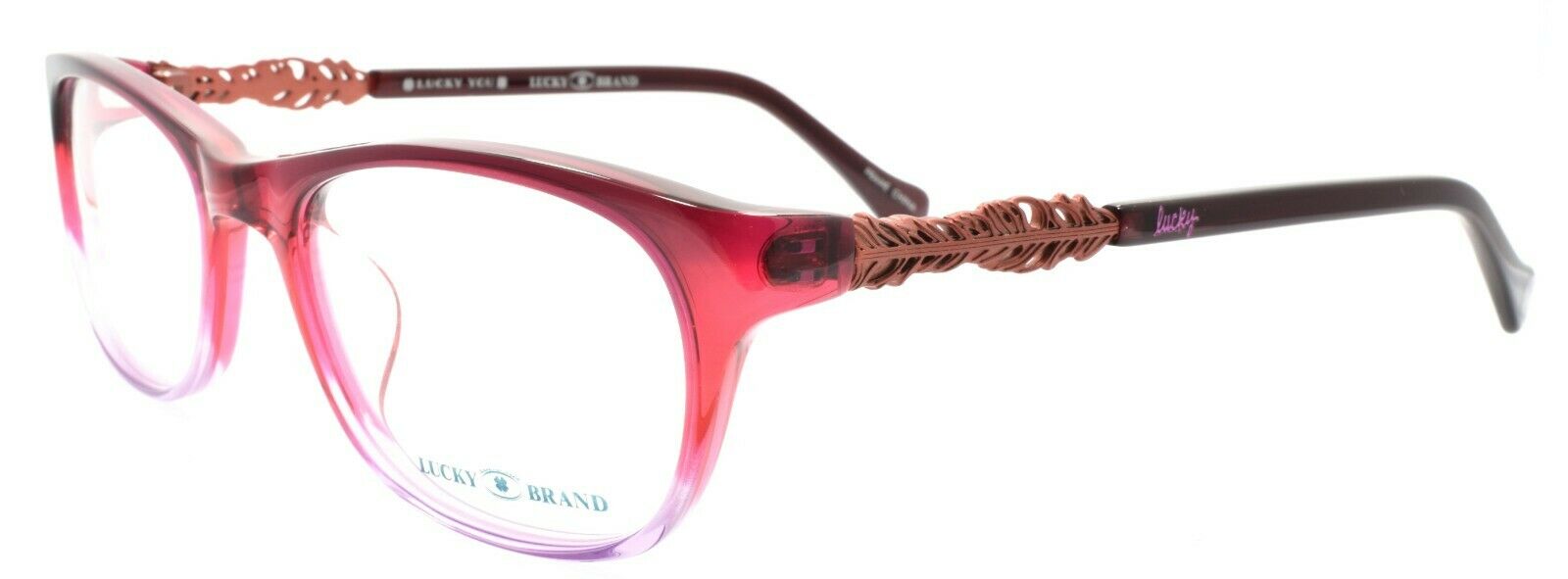 1-LUCKY BRAND Palm UF Women's Eyeglasses Frames 52-17-140 Raspberry + CASE-751286248265-IKSpecs