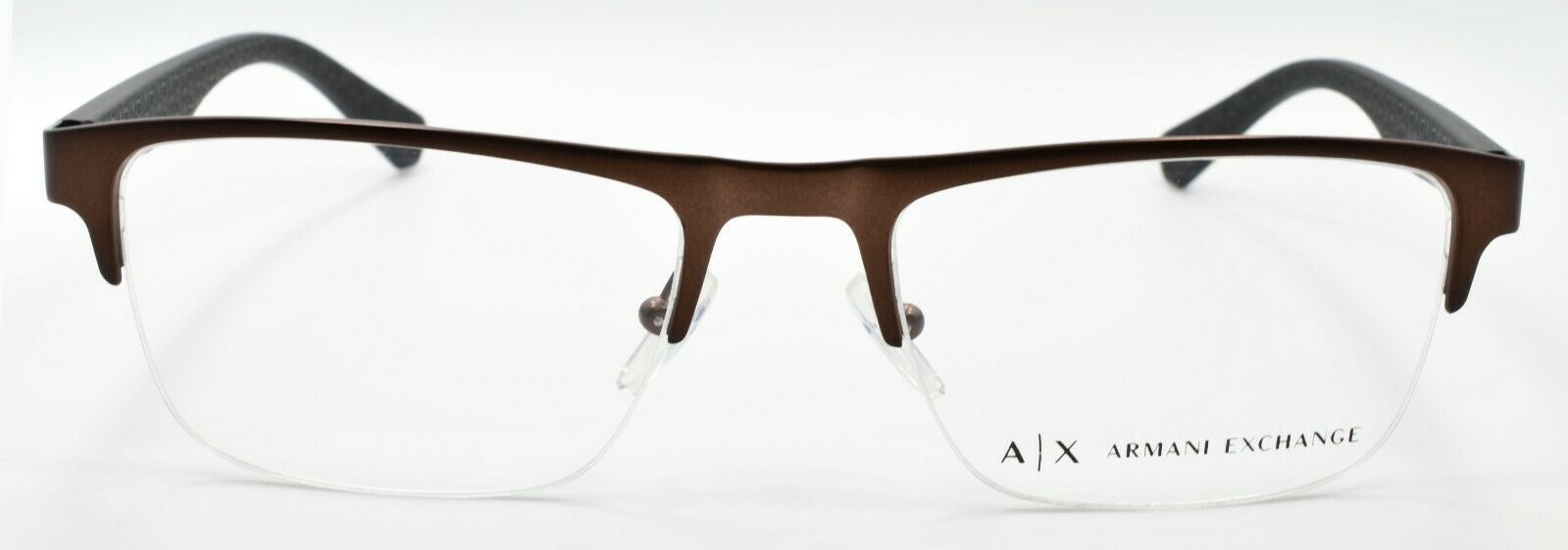 2-Armani Exchange AX1031 6106 Men's Glasses Frames Half-rim 54-19-145 Brown-8053672885088-IKSpecs