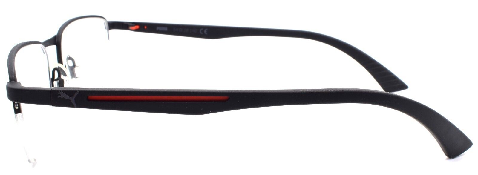 3-PUMA PU0020O 005 Men's Eyeglasses Frames Half-Rim 54-18-140 Black-889652001845-IKSpecs