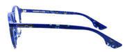 3-McQ Alexander McQueen MQ0039OA 004 Unisex Eyeglasses Frames Round 50-19-150 Blue-889652032566-IKSpecs