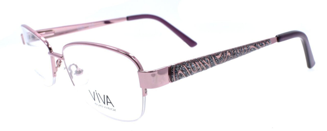 Viva by Marcolin VV4512 072 Women's Eyeglasses Half Rim 54-17-135 Shiny Pink