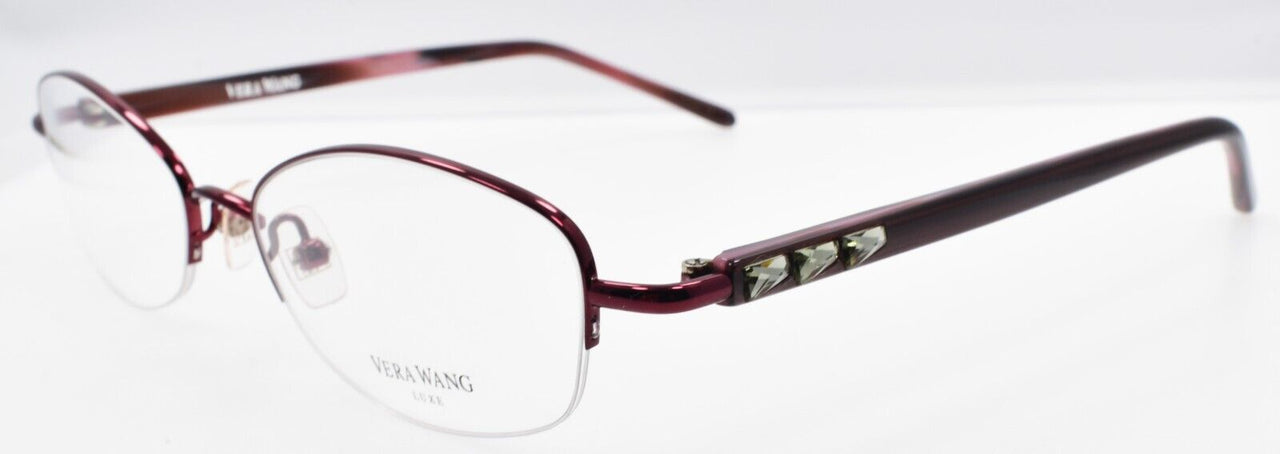 Vera Wang Bellatrix BU Women's Eyeglasses Half-rim 51-17-135 Burgundy Crystals