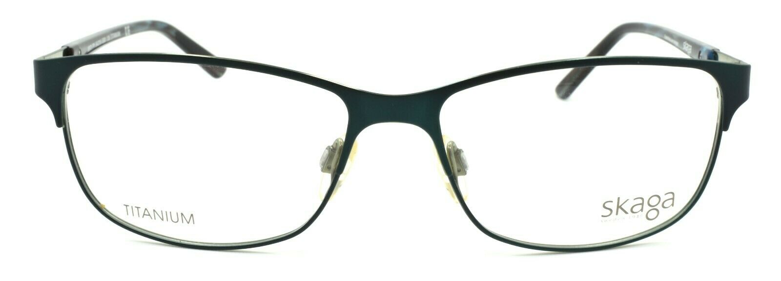 2-Skaga 3870 Py 5301 Women's Eyeglasses Frames TITANIUM 54-15-135 Green-IKSpecs