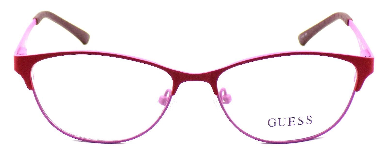 2-GUESS GU2504 073 Women's Eyeglasses Frames 53-15-135 Matte Red / Pink + CASE-664689697625-IKSpecs